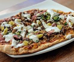 Lamb Doner Mixed Vegetable & Cheese Pizza				